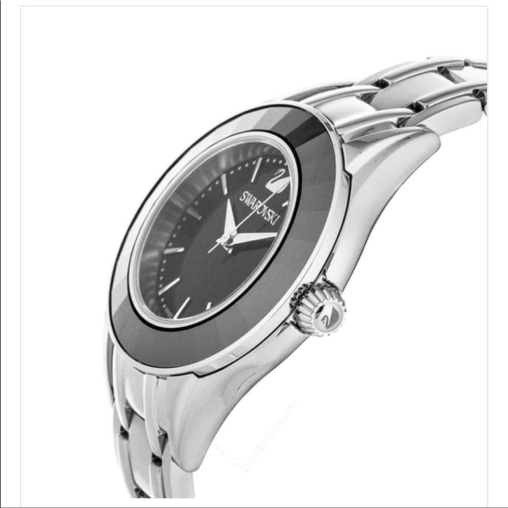 Swarovski Alegria 33mm SS Black Crystal Bezel Watch - Picture 7 of 14
